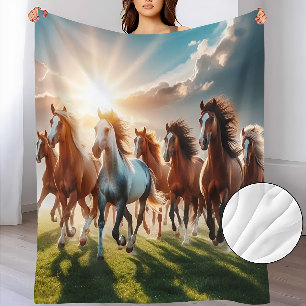 Sunrise Home Textiles & Apparel - Morbida Coperta in Flanella con Immagine