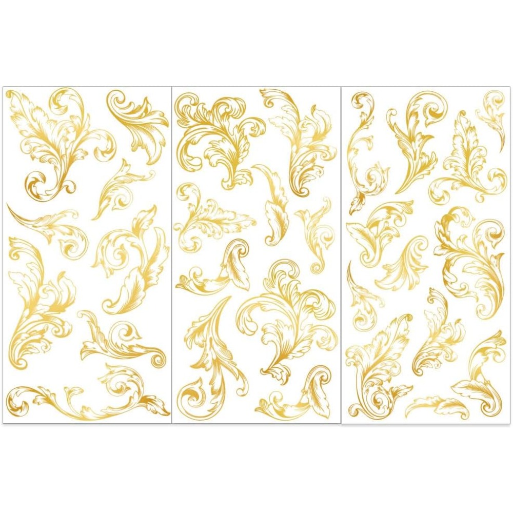 Vintage Home Textiles - 3 pezzi/set damascato strofinare su trasferimenti