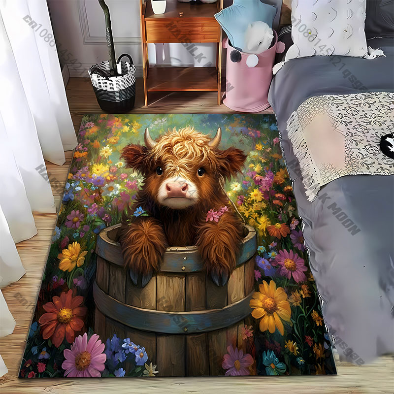Highland Home Textiles - Tappeto Highland con motivo a fiori