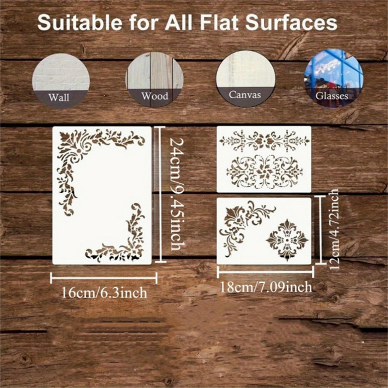 Set di 6 Stencil Floreali per  - Vintage Home Textiles recensione e prezzo