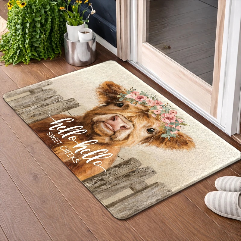 Tappetino Highland Cow Flower  - Highland Home Textiles recensione e prezzo