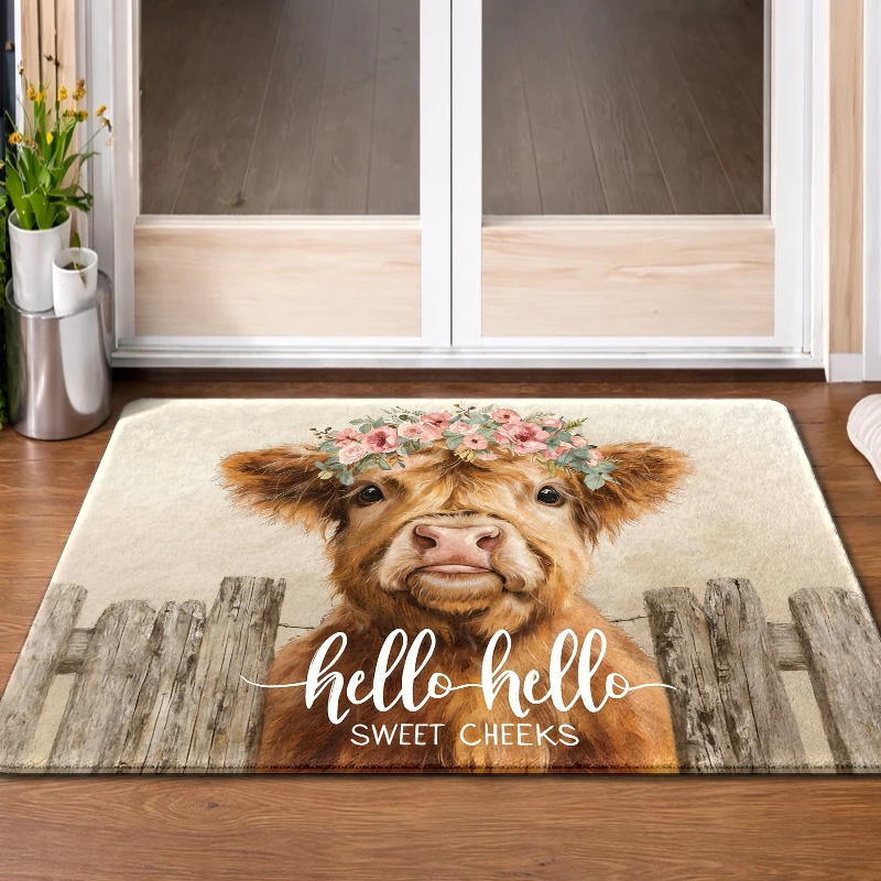 Tappetino Highland Cow Flower  - Highland Home Textiles recensione e prezzo